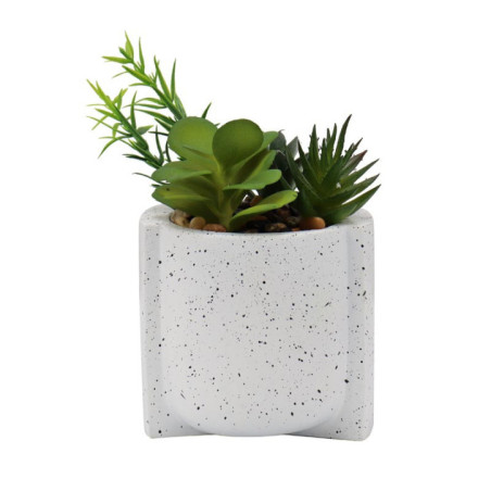 Succulentes artificielles en pot