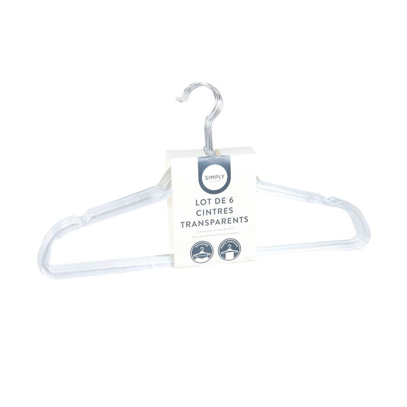 Cintres x6 transparent