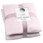 Coussin x2 velours 40x40cm rose/