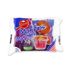 Muffins x4 aux myrtilles 300g