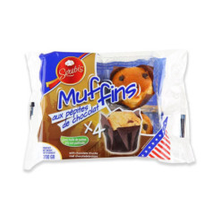 Muffins x4 aux pepites de choco