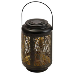 Lanterne feuille tropicale noire