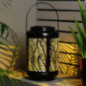 Lanterne feuille tropicale noire