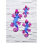 Deco murale gecko x3