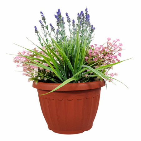Fleurs artificielles dans pot