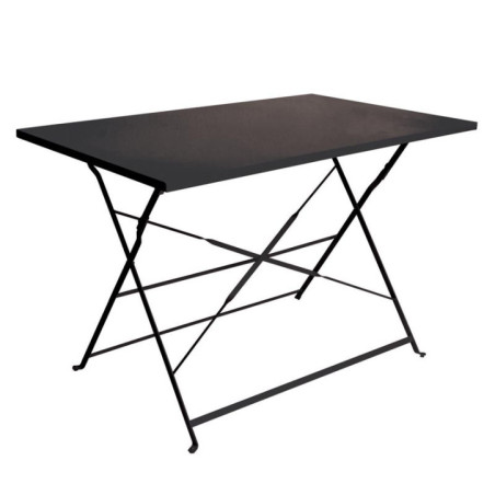 Table rectangulaire metal noire