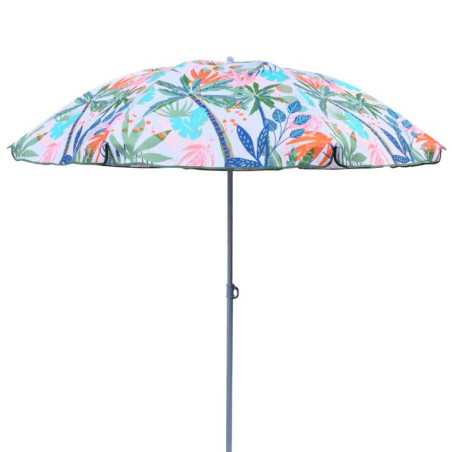 Parasol a motifs vert - blanc