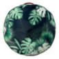 Coussin de sol rond vert imprime