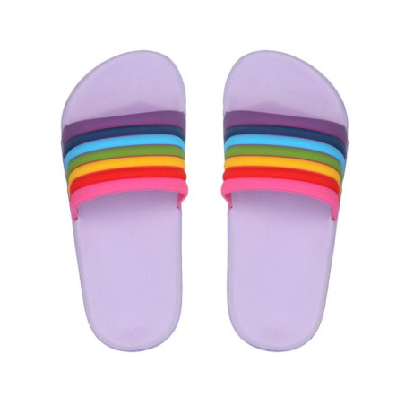 Mule piscine arc en ciel/mauve