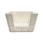 Panier tresse carre blanc