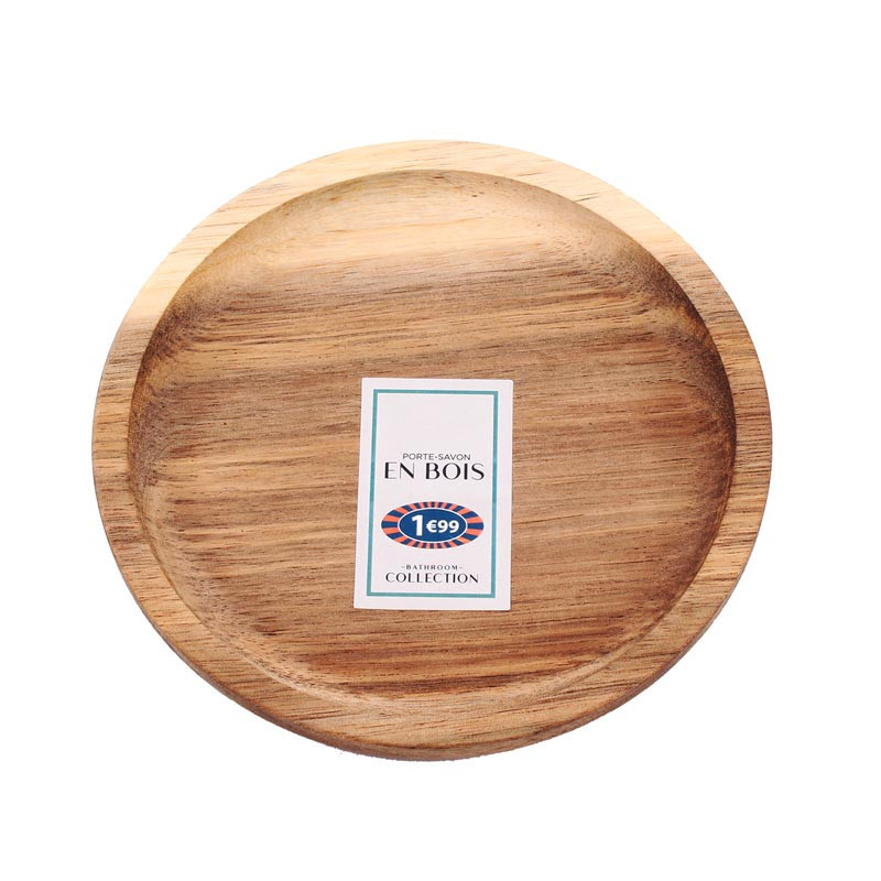 Porte-savon en bois o13x1.5cm