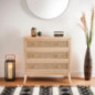 Commode 3 tiroirs cannage