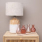 Lampe bi-co blc et bois