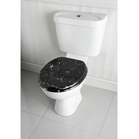 Abattant wc effet marbre noir