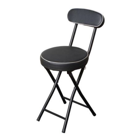 Chaise ronde pliable noir