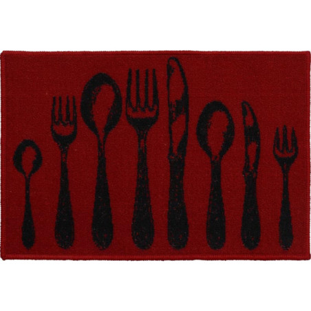Tapis 40x60cm couverts rouge