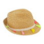 Chapeau fille bande pompoms