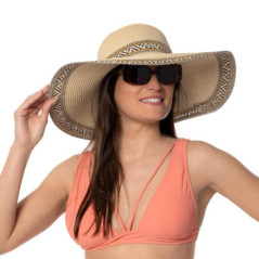 Chapeau fem fedora fant ass ecru