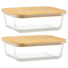 Boite en verre transparent rect