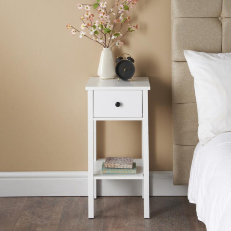 Table de chevet blanc