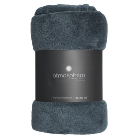 Plaid microfibre orage 130x180