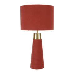 Lampe pied abj.velours rouge