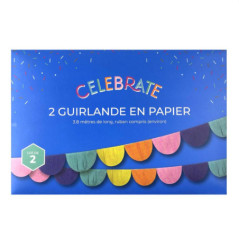 Guirlande en papier multicolore