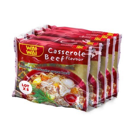 Nouilles instantanees boeuf x5