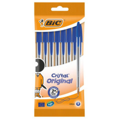 Stylo bic cristal bleu x8