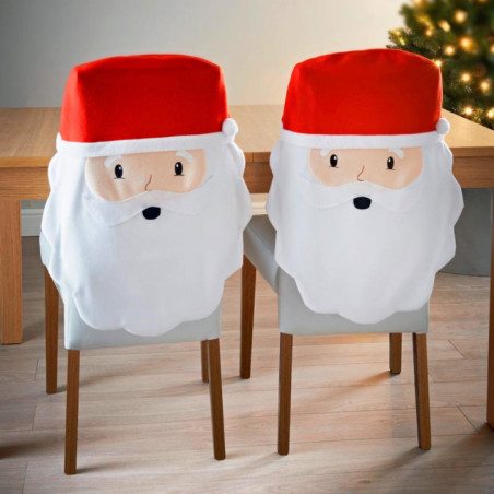 Housse de chaise x 2 pere noel