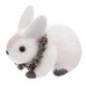 Figurine noel lapin couronne bra