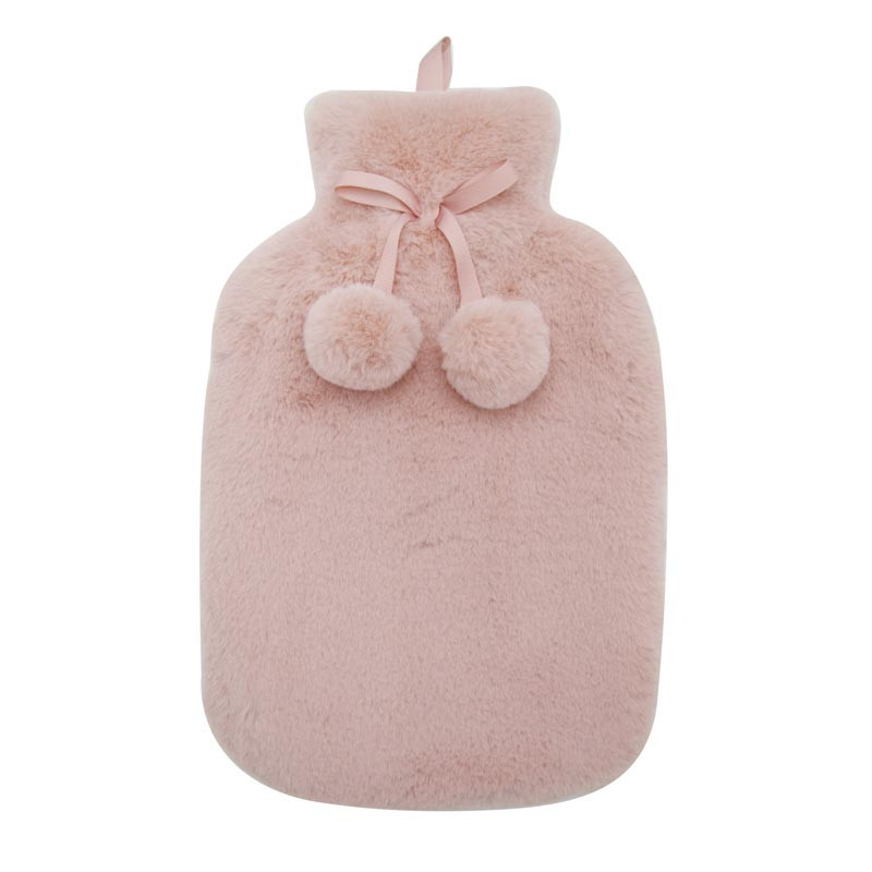 Bouillotte 1.7l avec pompon rose