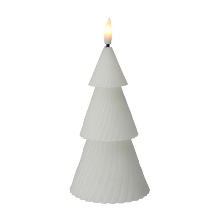 Bougie led sapin 11cm blanc