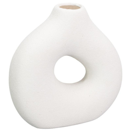 Vase donut blanc