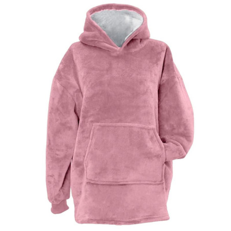 Plaid hoodie rose