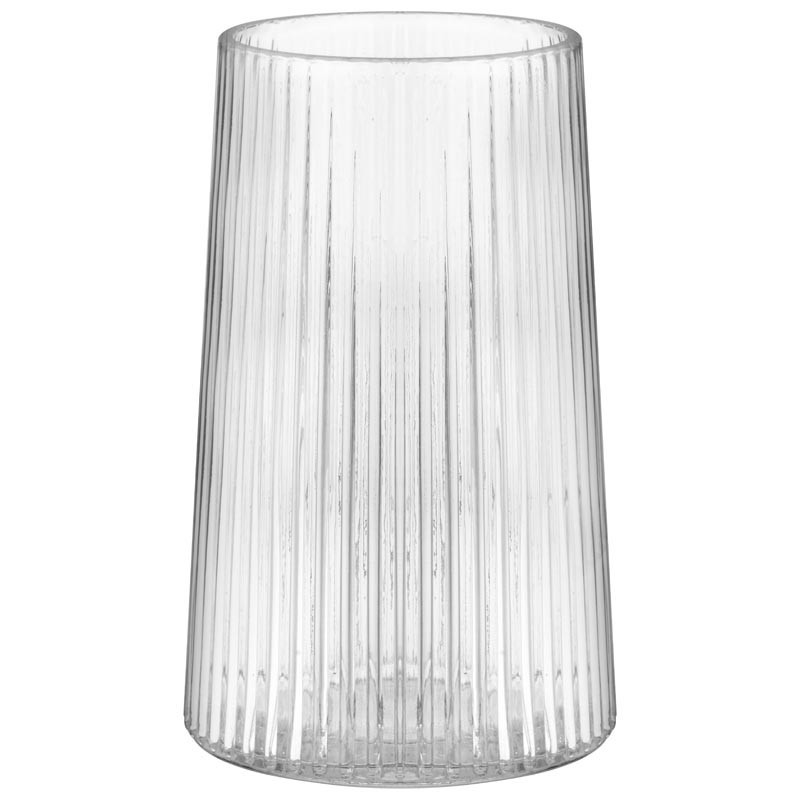 Vase en verre nervure
