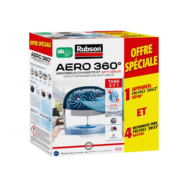 Absorbeur d'humidité - Rubson - Aero 360 ° Henkel