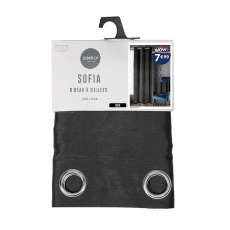 Rideau sofia 140x240 noir