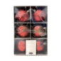 Pack de 6 boules 80mm rouge