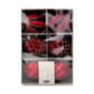Pack de 6 boules 80mm rouge