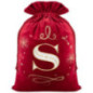 Sac de noel initiale en velour p