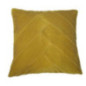 Coussin plisse 48x48cm ocre