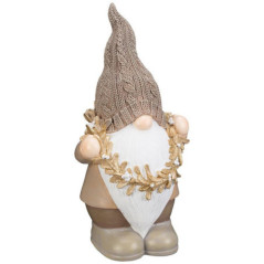 Gnome avec guirlande h25cm