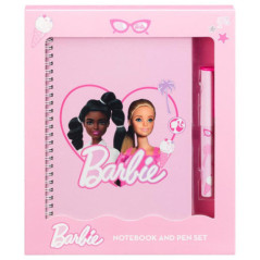 Notebook et stylo barbie