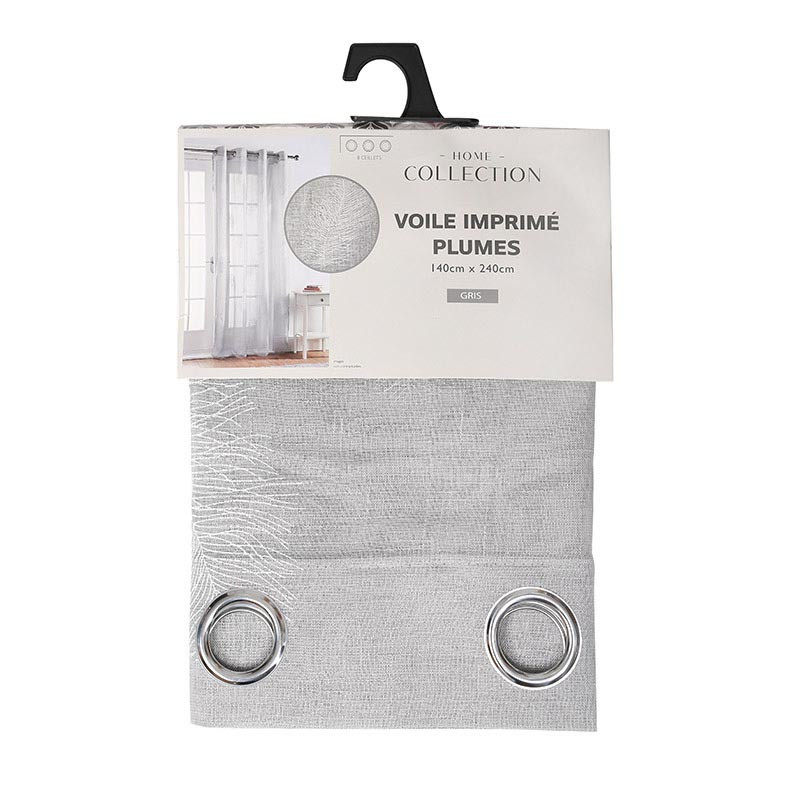 Voile Aillets imprime plume