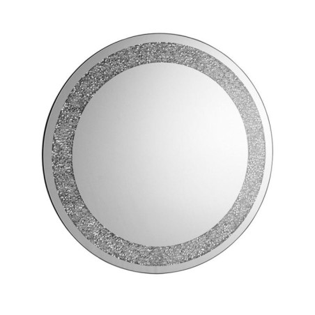 Miroir rond contour cristaux