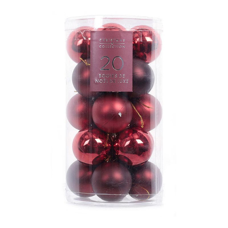 Pack 20 boules rouges 40mm