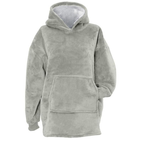 Plaid hoodie gris