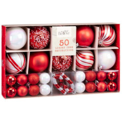 Pack 50 boules rouge et blanc va