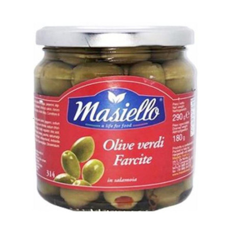 Olives vertes farcies en saumure